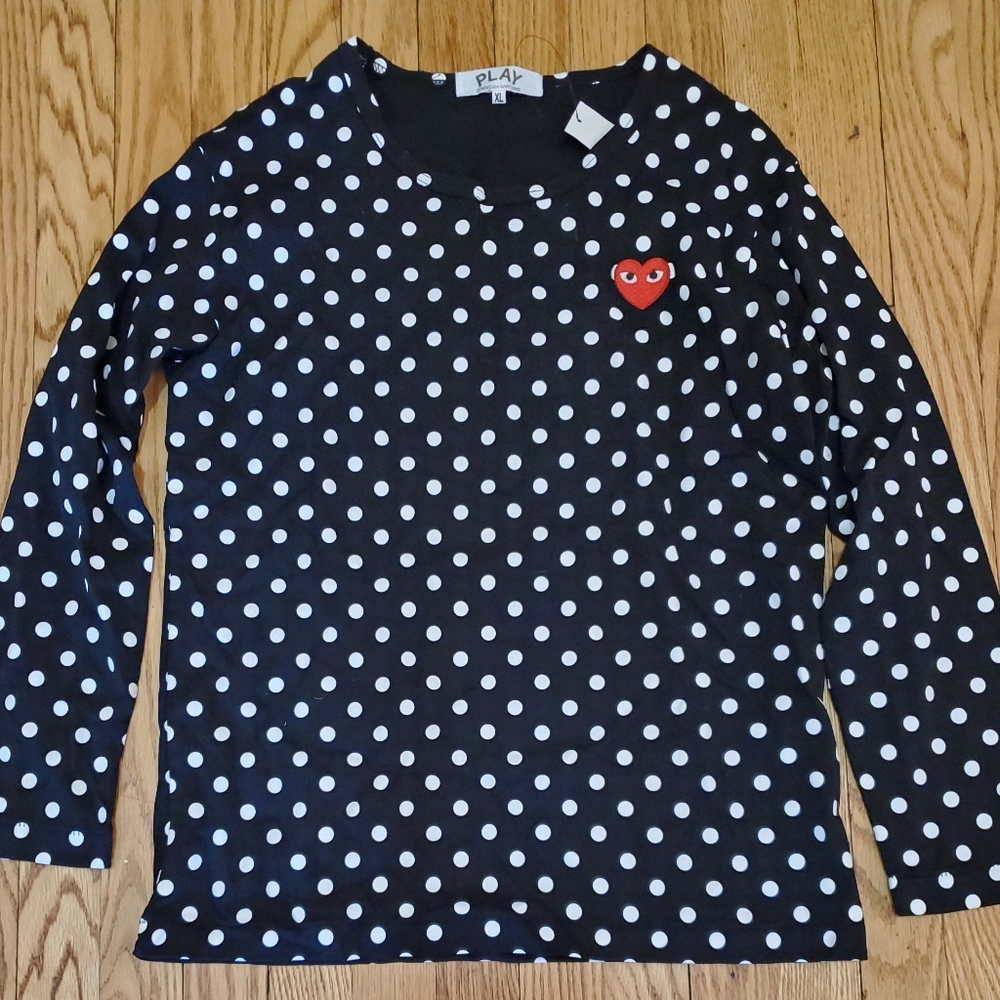 CDG PLAY XL LS Shirt NWT